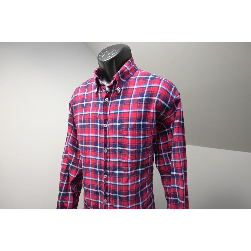 Brooks Brothers 346 Flannel Shirt Button Up Plaid Long Sleeve Mens Sz Large